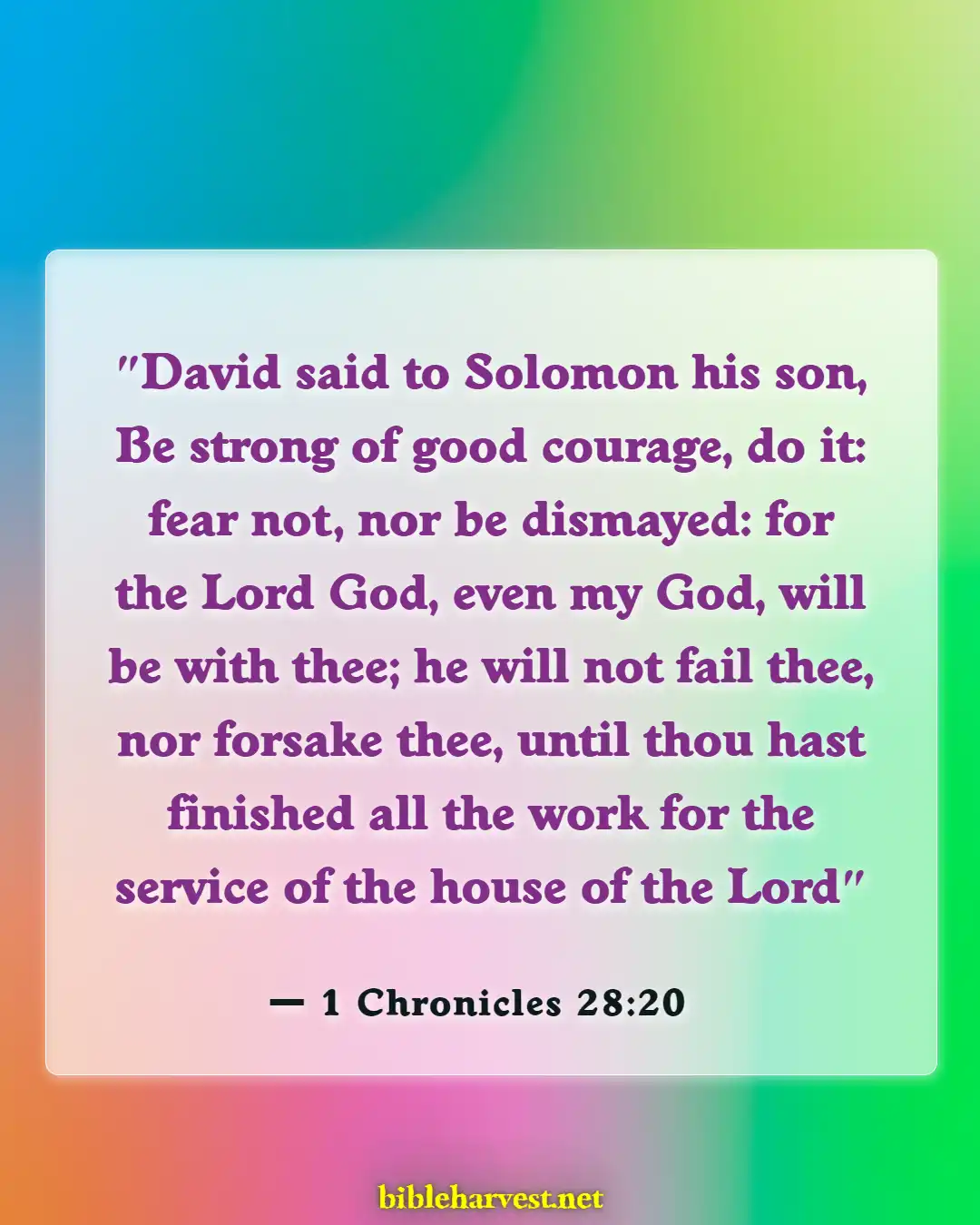 Bible Verses About Adventure (1 Chronicles 28:20)