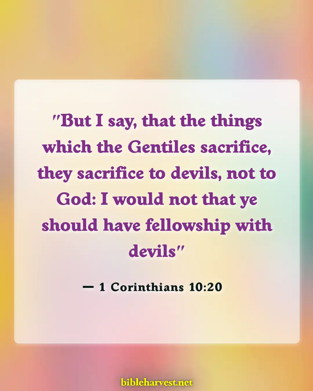 Bible Verses About Magic (1 Corinthians 10:20)