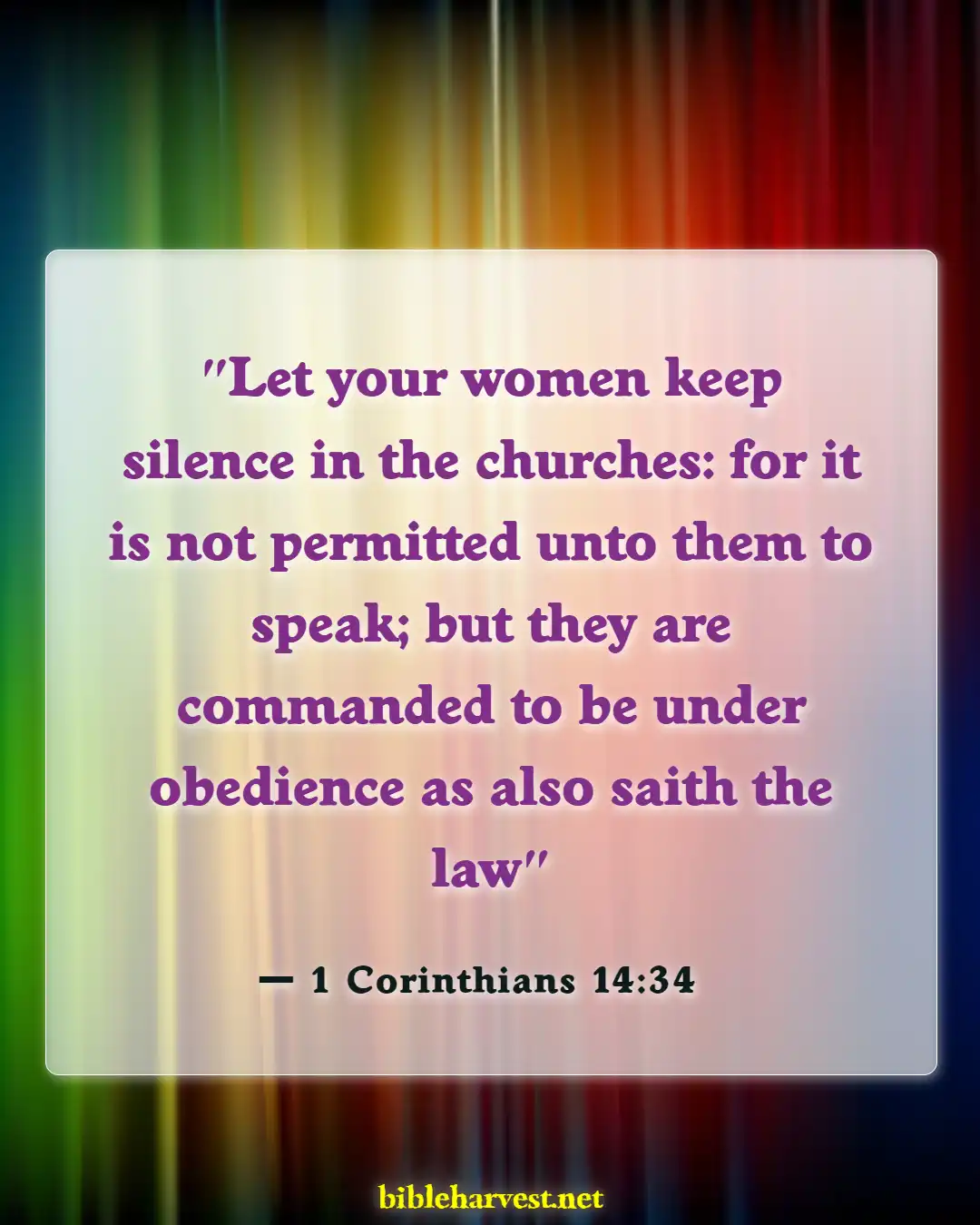 Bible Verses About Women Preachers (1 Corinthians 14:34)