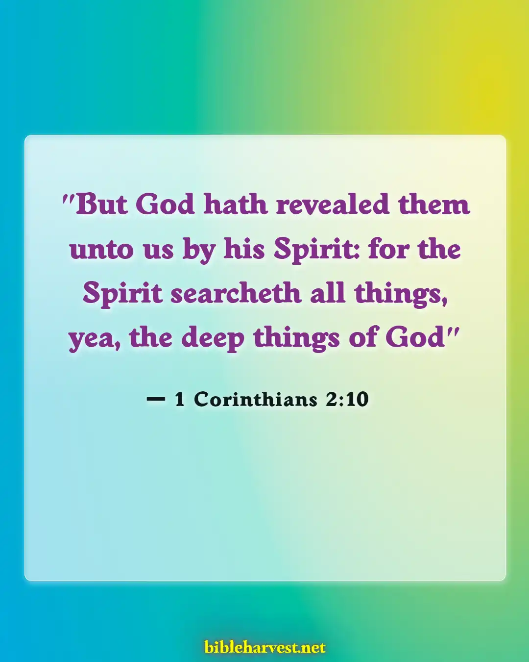 Bible Verses About Knowing God (1 Corinthians 2:10)