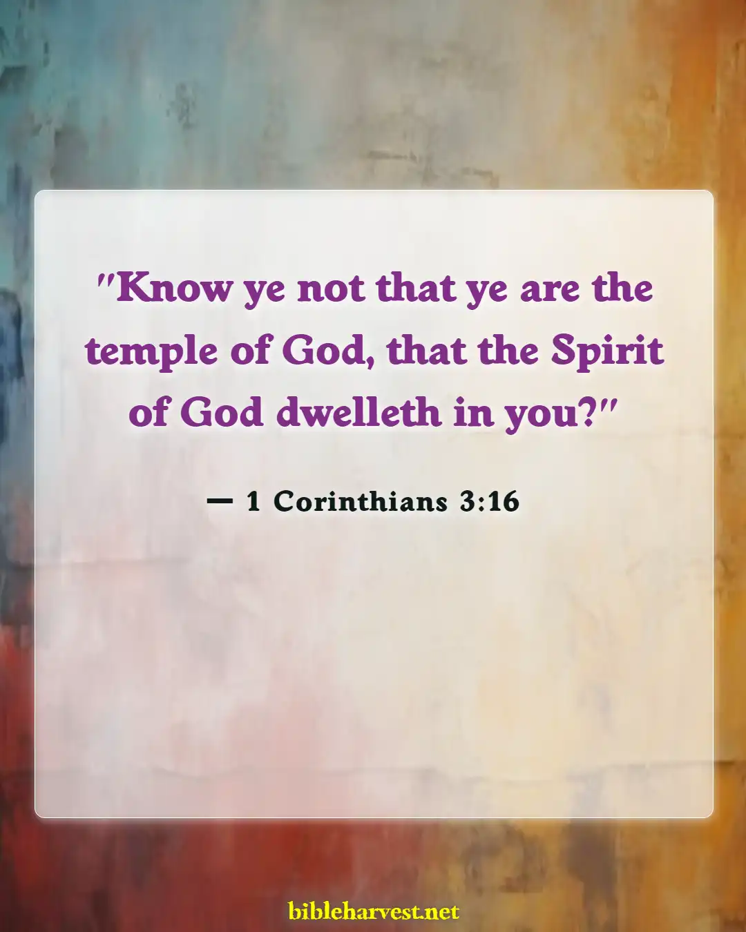 Bible Verses About Respecting Your Body (1 Corinthians 3:16)