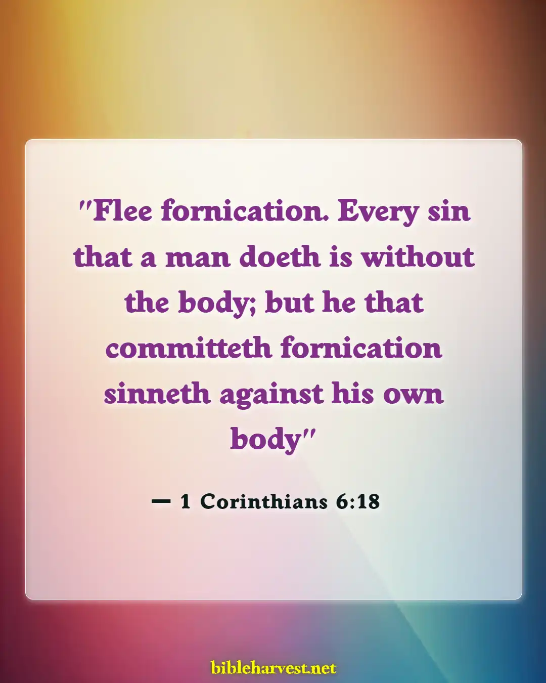 Bible Verses About Cheating Husband (1 Corinthians 6:18)