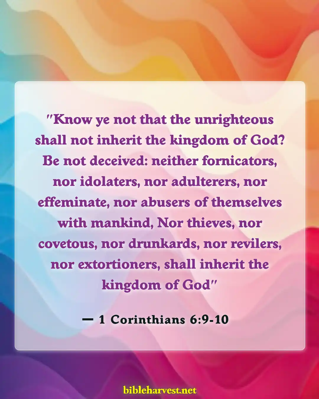 Bible Verses About Idolatry (1 Corinthians 6:9-10)