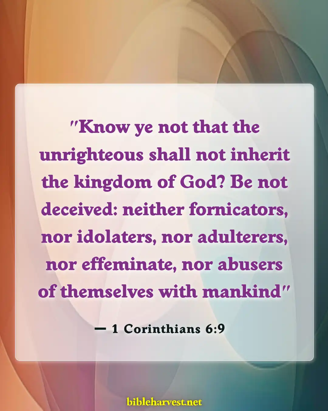 Bible Verses About Cheating Wife (1 Corinthians 6:9)