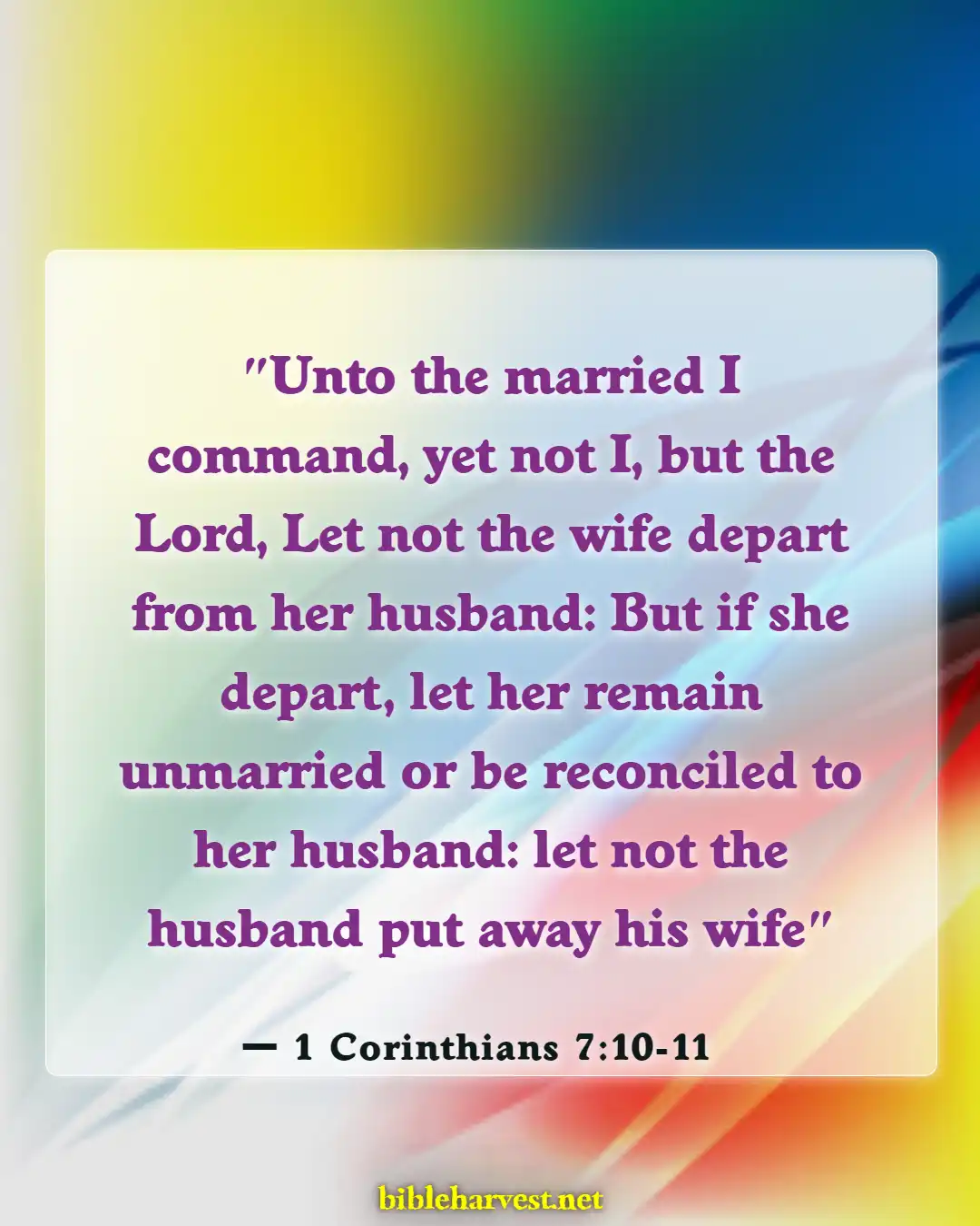 Bible Verses About Cheating Husband (1 Corinthians 7:10-11)
