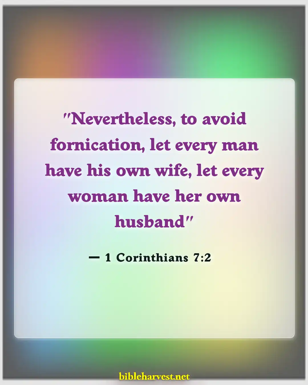 Bible Verses About Finding Your Soulmate (1 Corinthians 7:2)