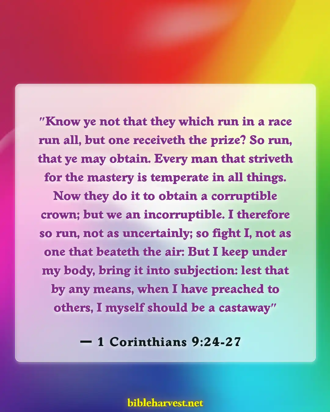 Bible Verses About Working Hard And Not Being Lazy (1 Corinthians 9:24-27)