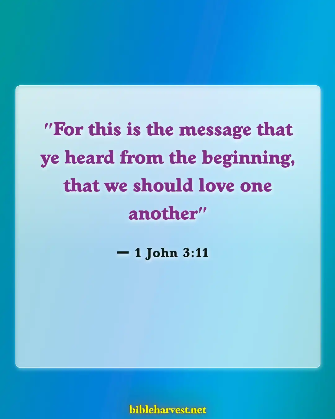 Bible Verses About Brotherlys (1 John 3:11)