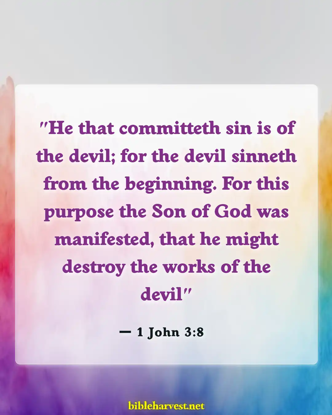 Bible Verses About Satan Falling (1 John 3:8)