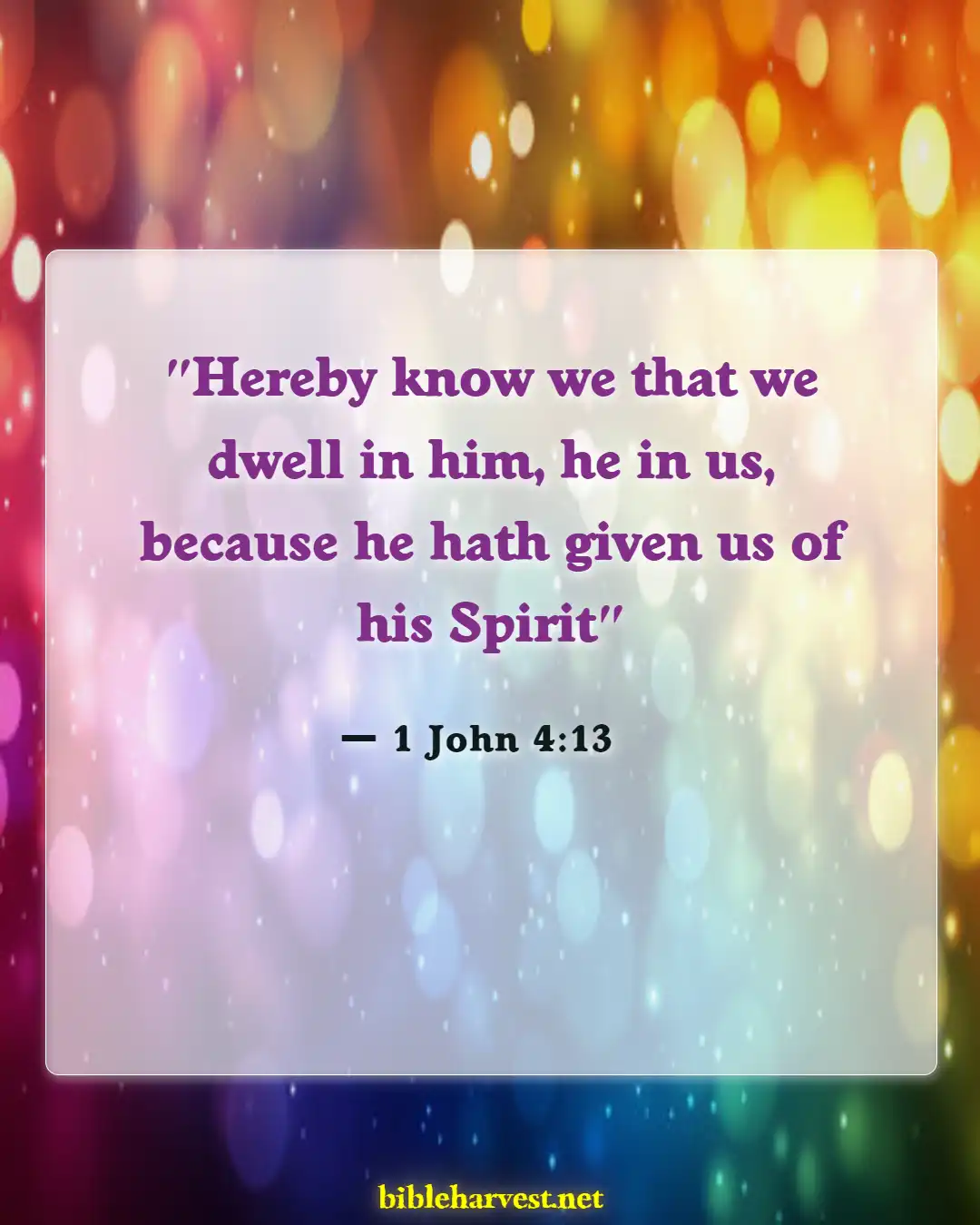 Bible Verses About Experiencing God's Presence (1 John 4:13)