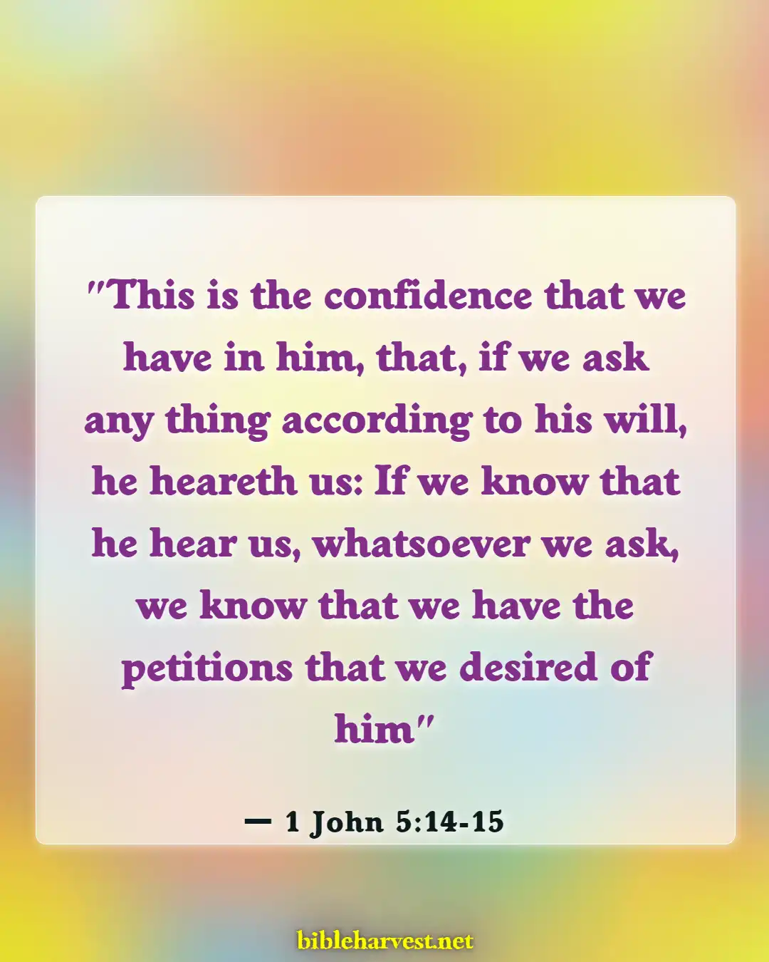 Bible Verses About Not Feeling God’s Presence (1 John 5:14-15)