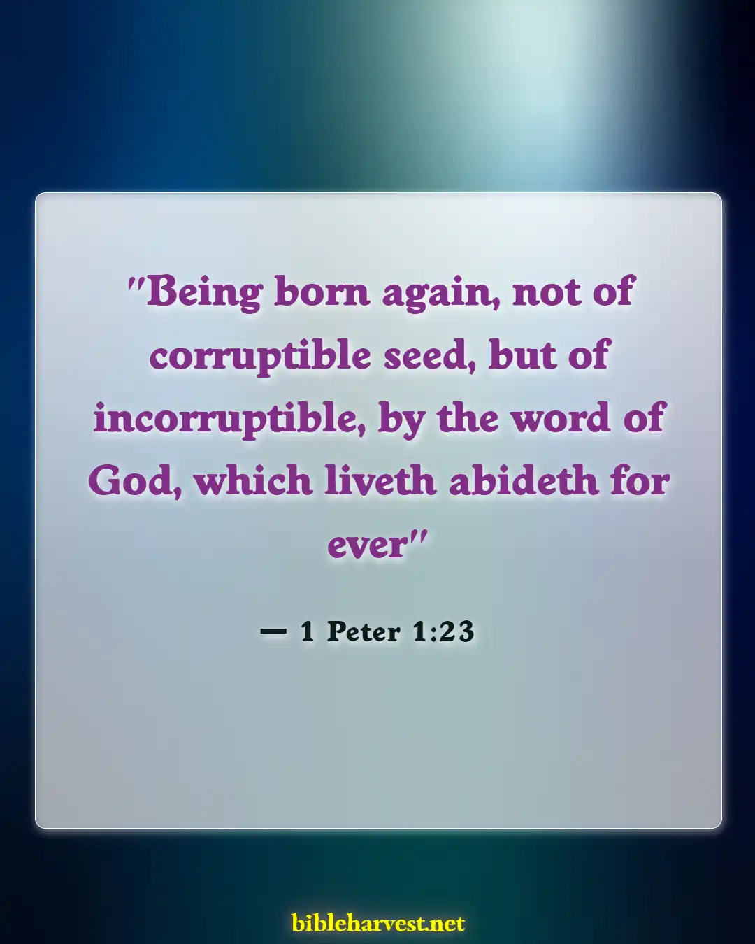 Bible Verses About Living God (1 Peter 1:23)