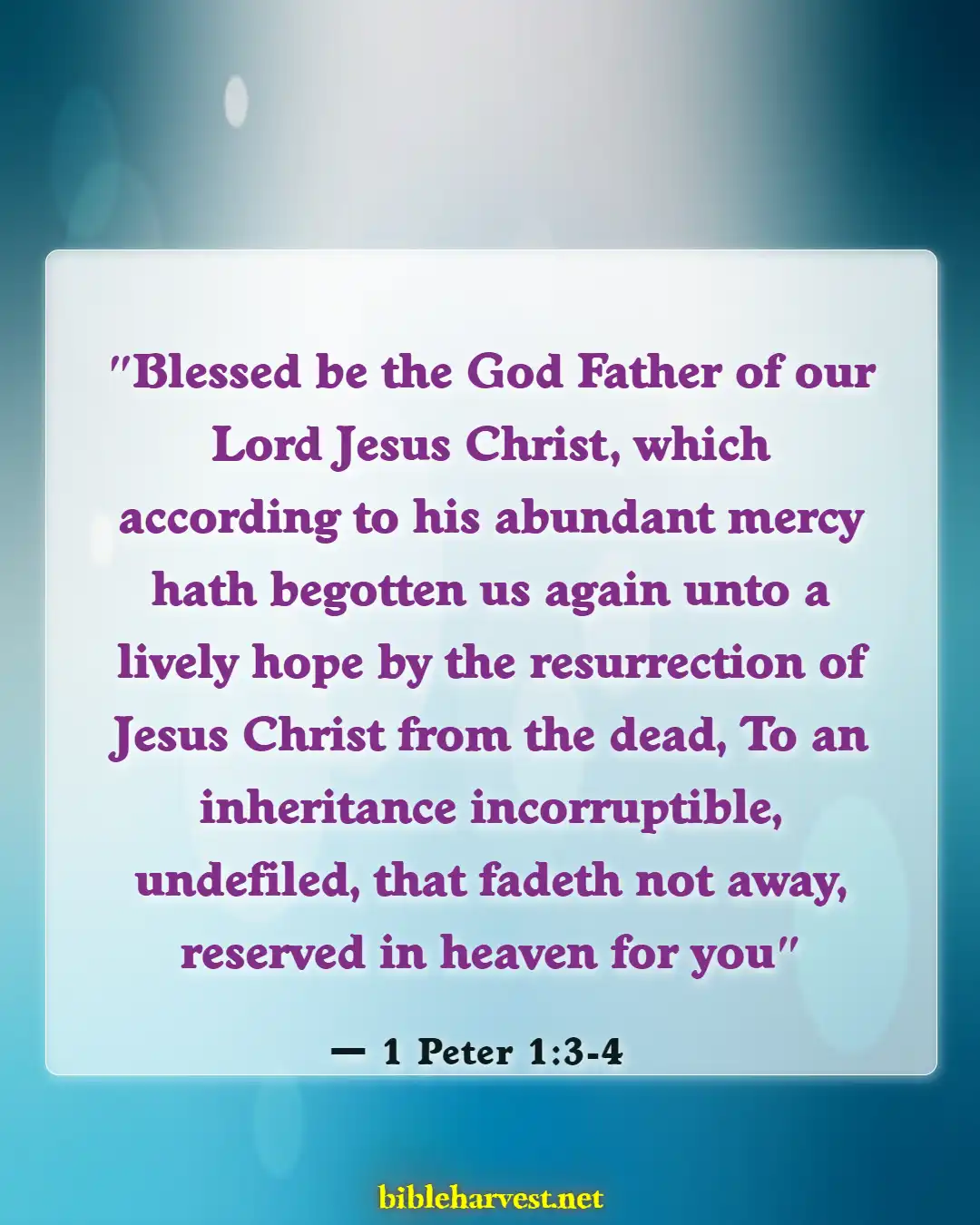 Bible Verses About For Eternal Life (1 Peter 1:3-4)