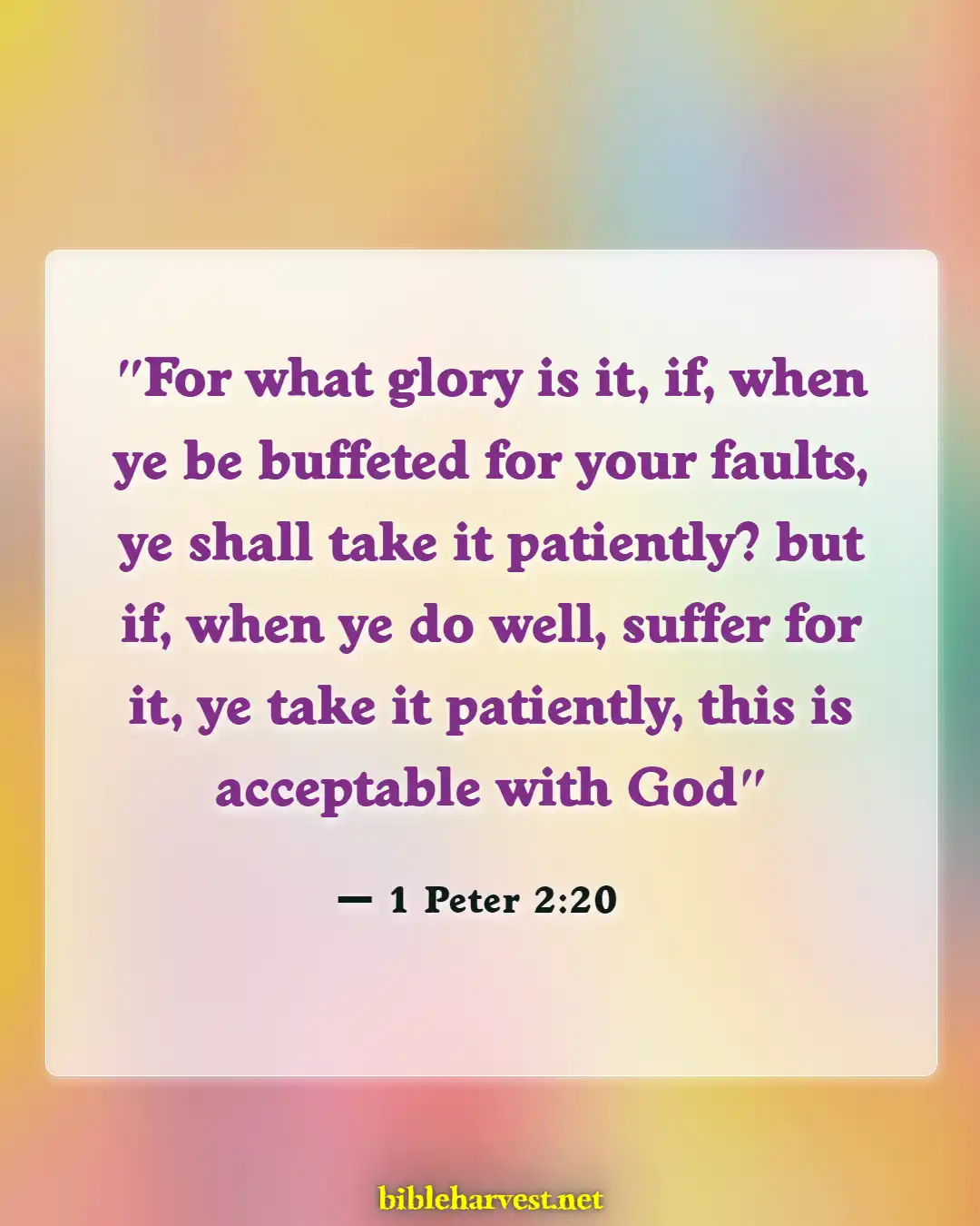Bible Verses About Waiting Patiently (1 Peter 2:20)