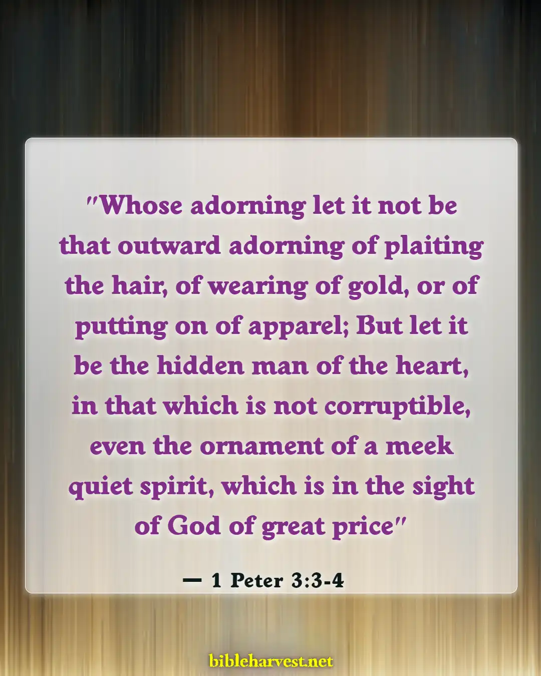 Bible Verses About Respecting Your Body (1 Peter 3:3-4)