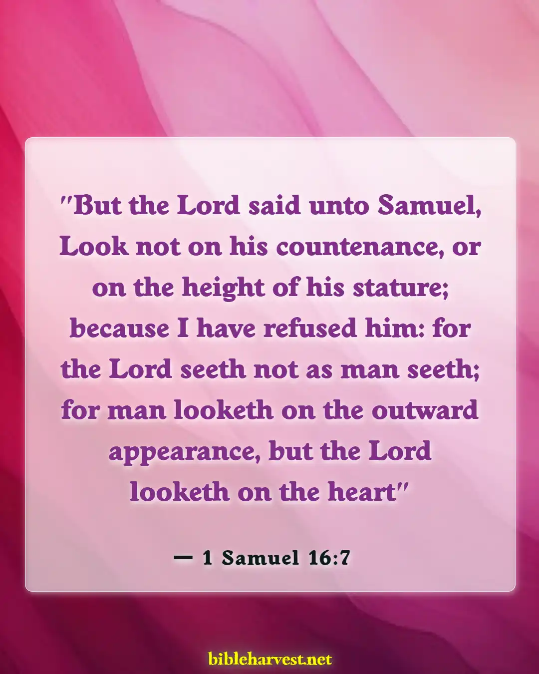 Bible Verses About Cleanliness (1 Samuel 16:7)