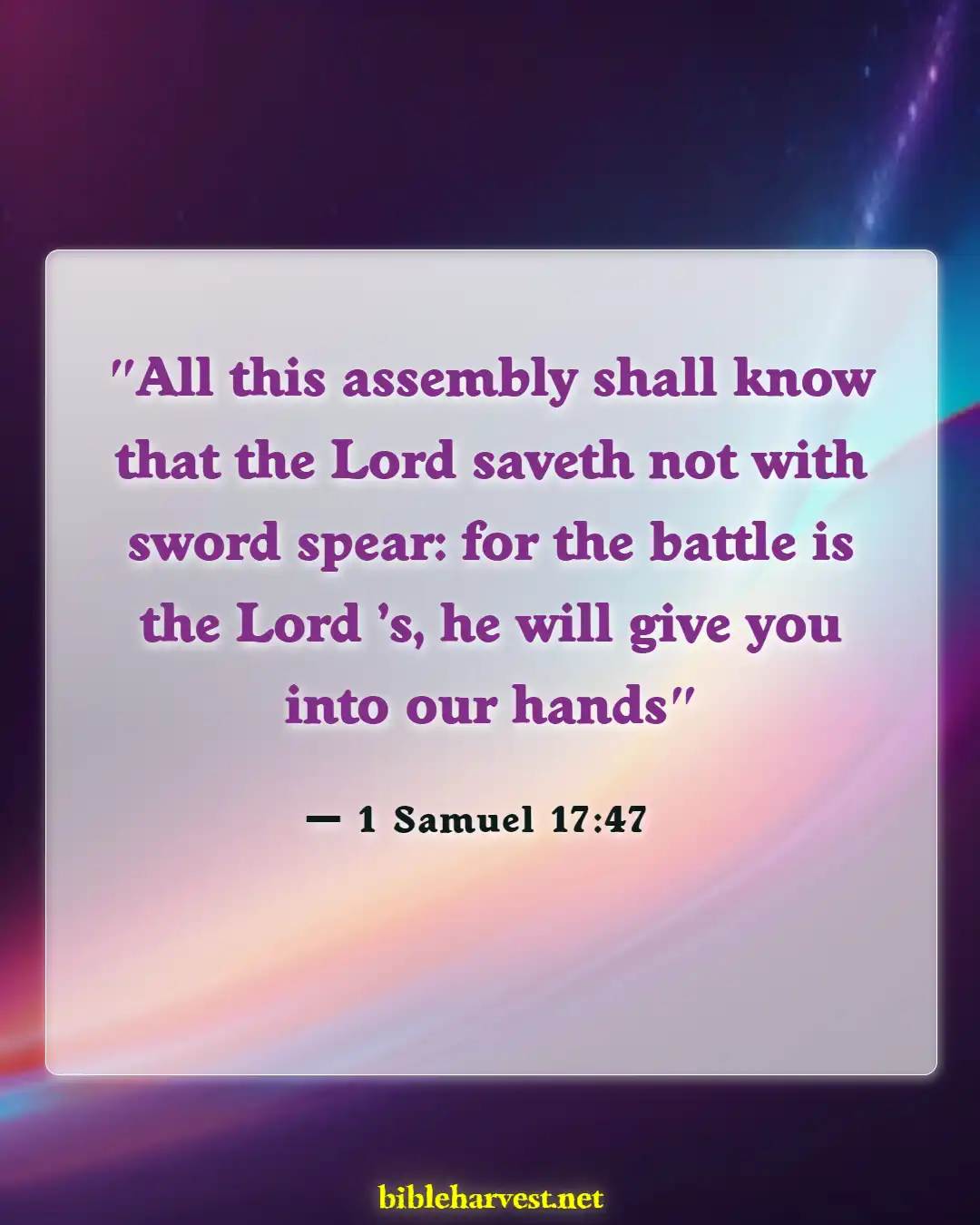 Bible Verses About God Will Fight For You (1 Samuel 17:47)