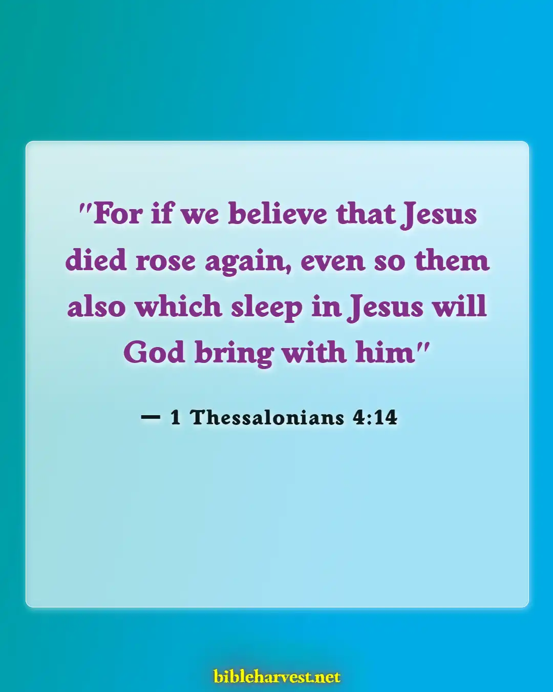 Bible Verses About Reunited With Loved Ones In Heaven (1 Thessalonians 4:14)
