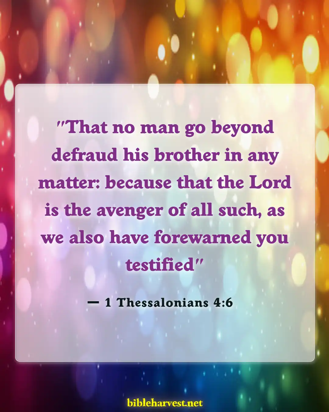 Bible Verses About Fraud (1 Thessalonians 4:6)