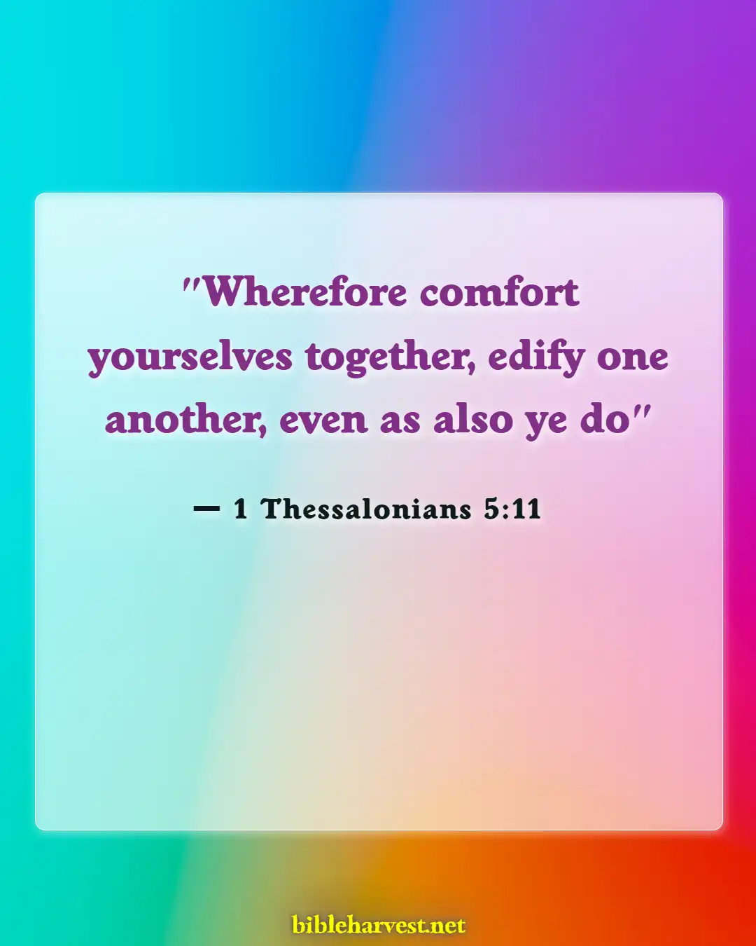 Bible Verses About Hope For The Future (1 Thessalonians 5:11)