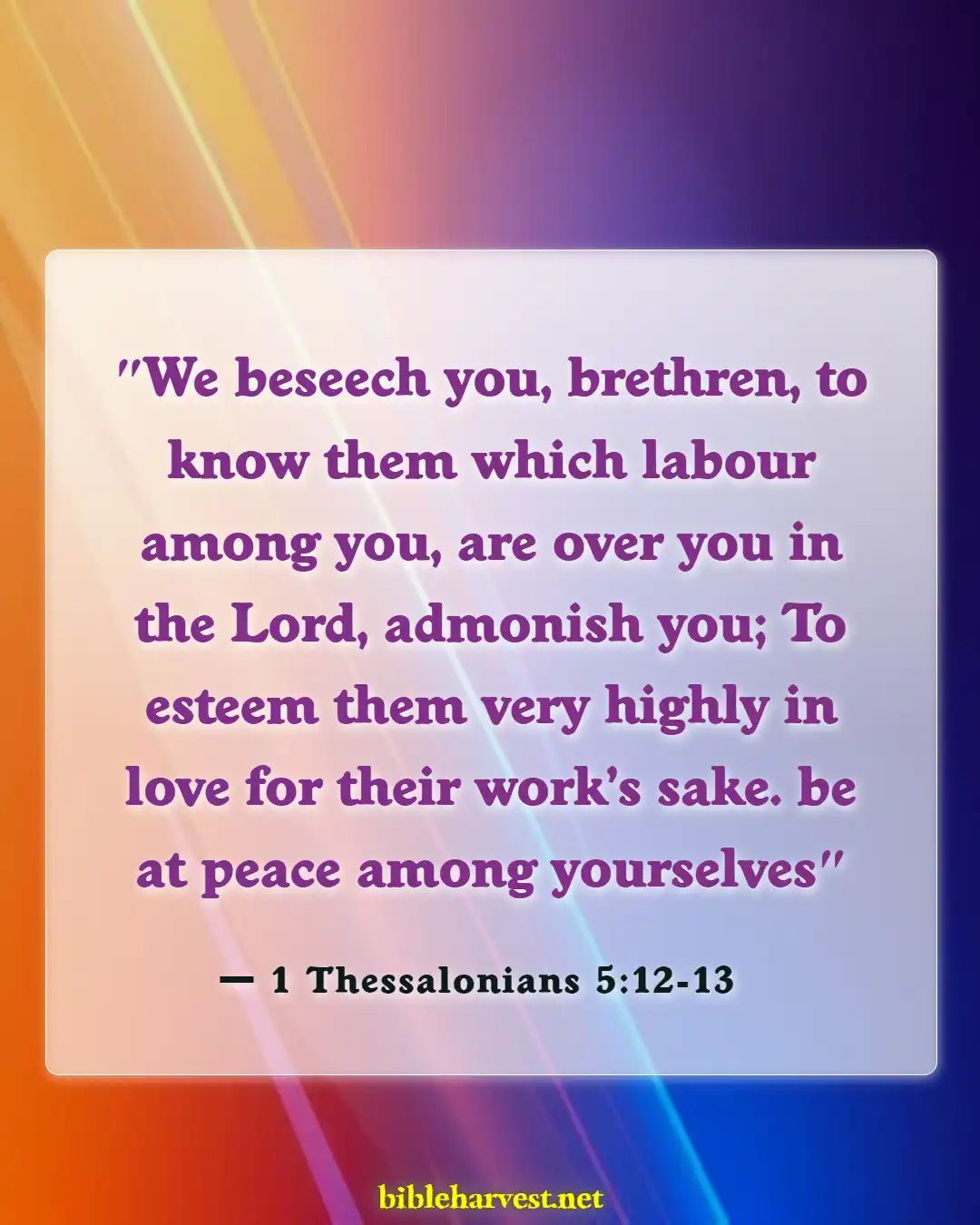 Bible Verses About Speaking Against Pastors (1 Thessalonians 5:12-13)