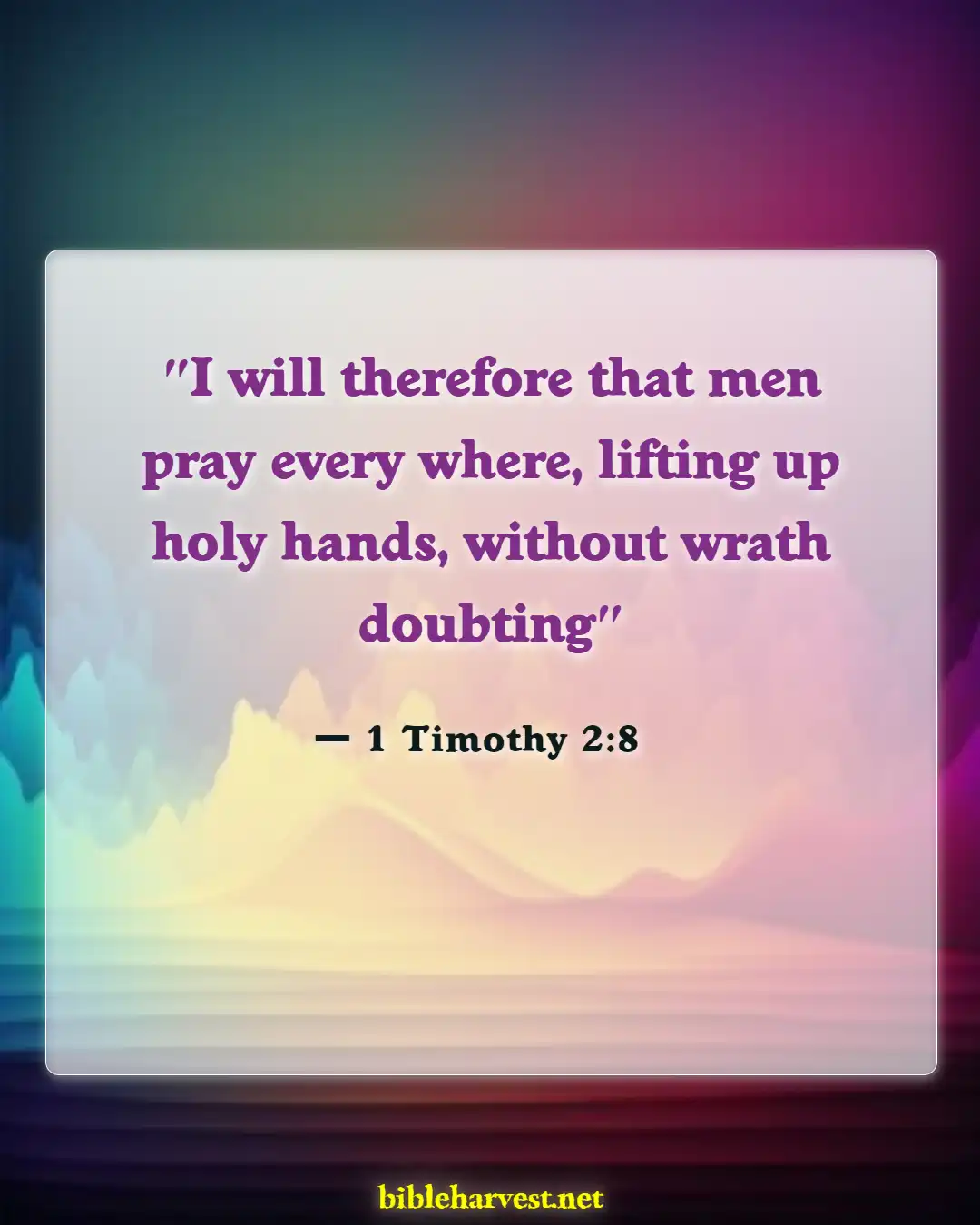 Bible Verses About Anger (1 Timothy 2:8)