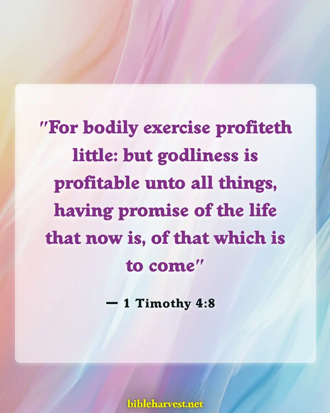 Bible Verses About Cleanliness (1 Timothy 4:8)