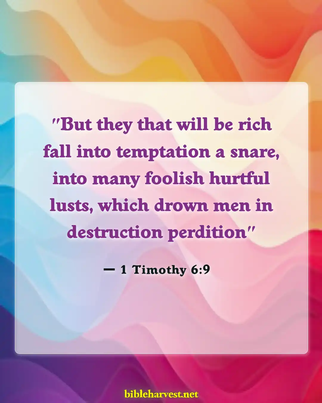 Bible Verses About Material Things (1 Timothy 6:9)