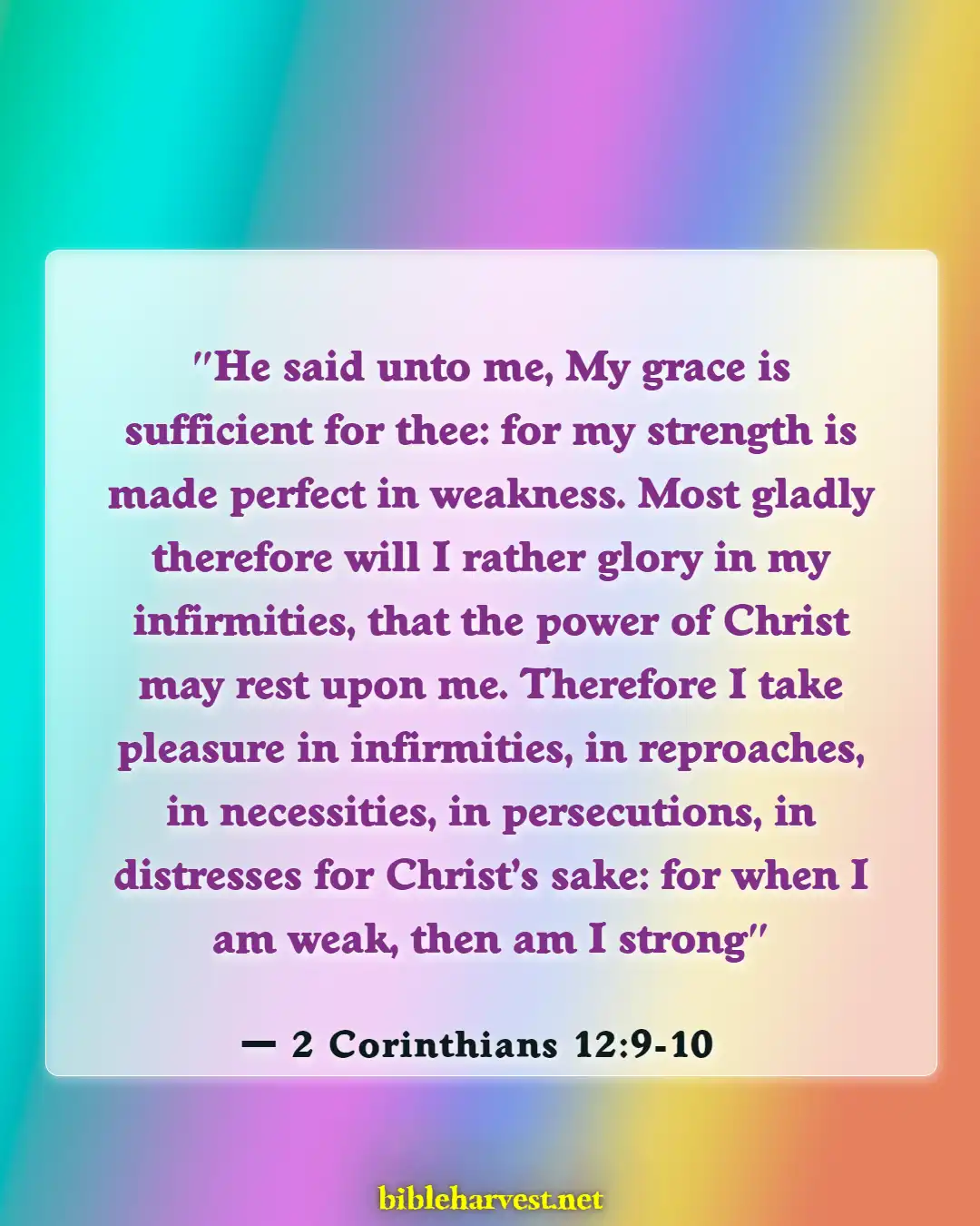 Bible Verses About Thankful For Trials (2 Corinthians 12:9-10)
