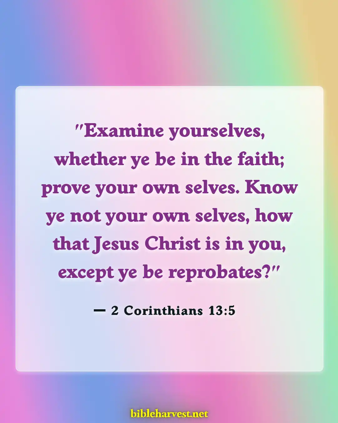 Bible Verses About Idolatry (2 Corinthians 13:5)