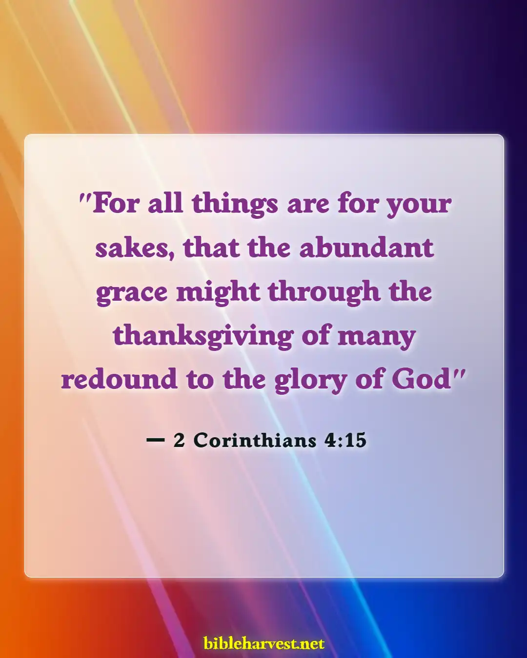 Bible Verses About Appreciation (2 Corinthians 4:15)