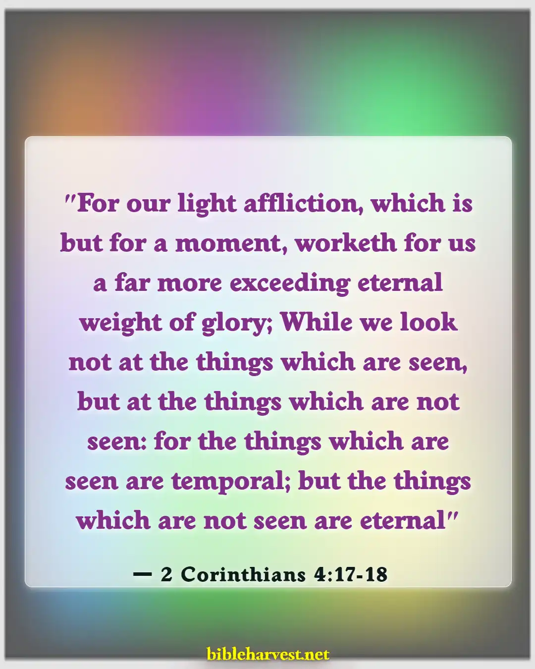 Bible Verses About God Testing Us (2 Corinthians 4:17-18)