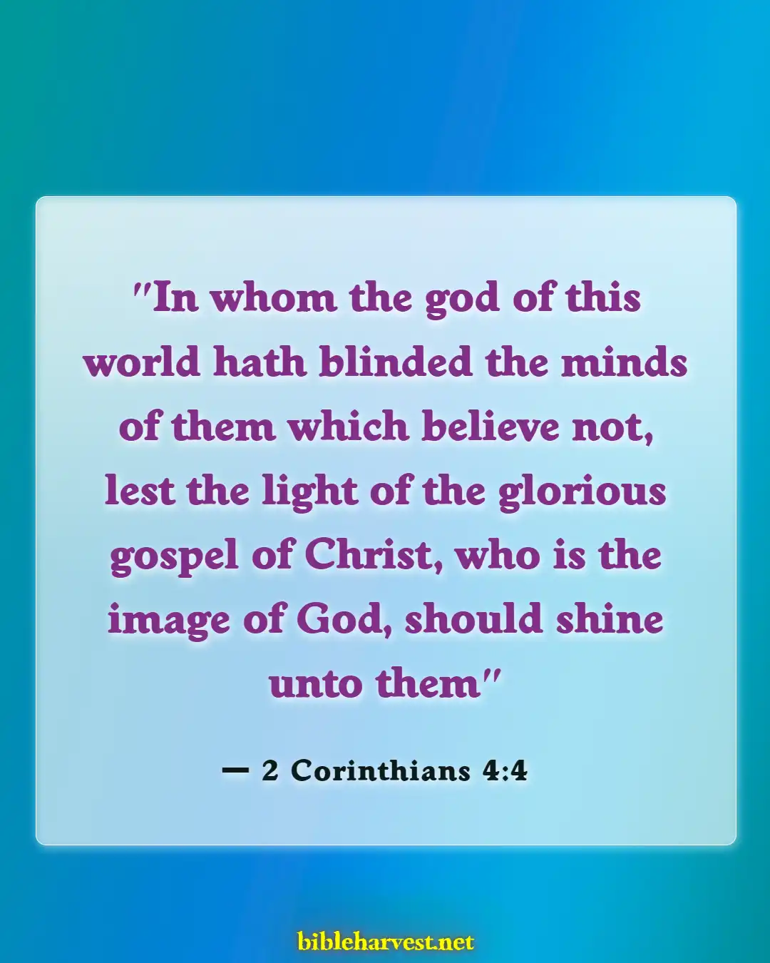 Bible Verses About Atheism (2 Corinthians 4:4)