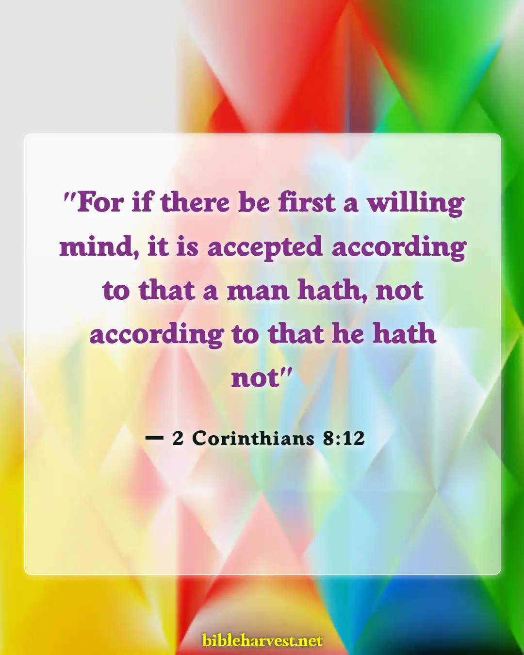 Bible Verses About Generosity (2 Corinthians 8:12)