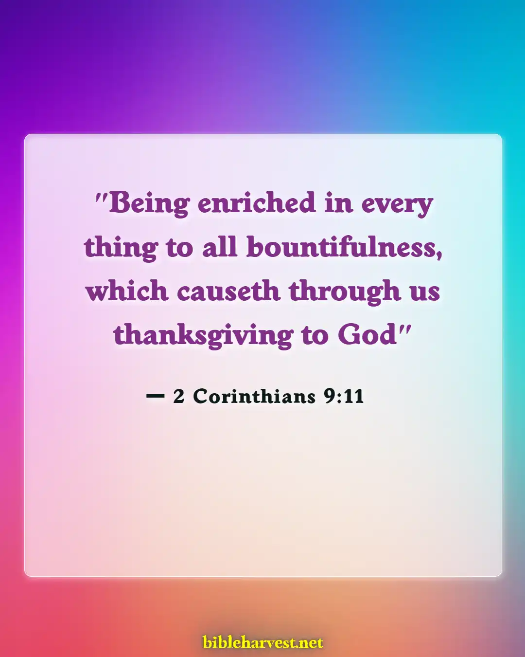 Bible Verses About Hope Patience For Good Blessed (2 Corinthians 9:11)