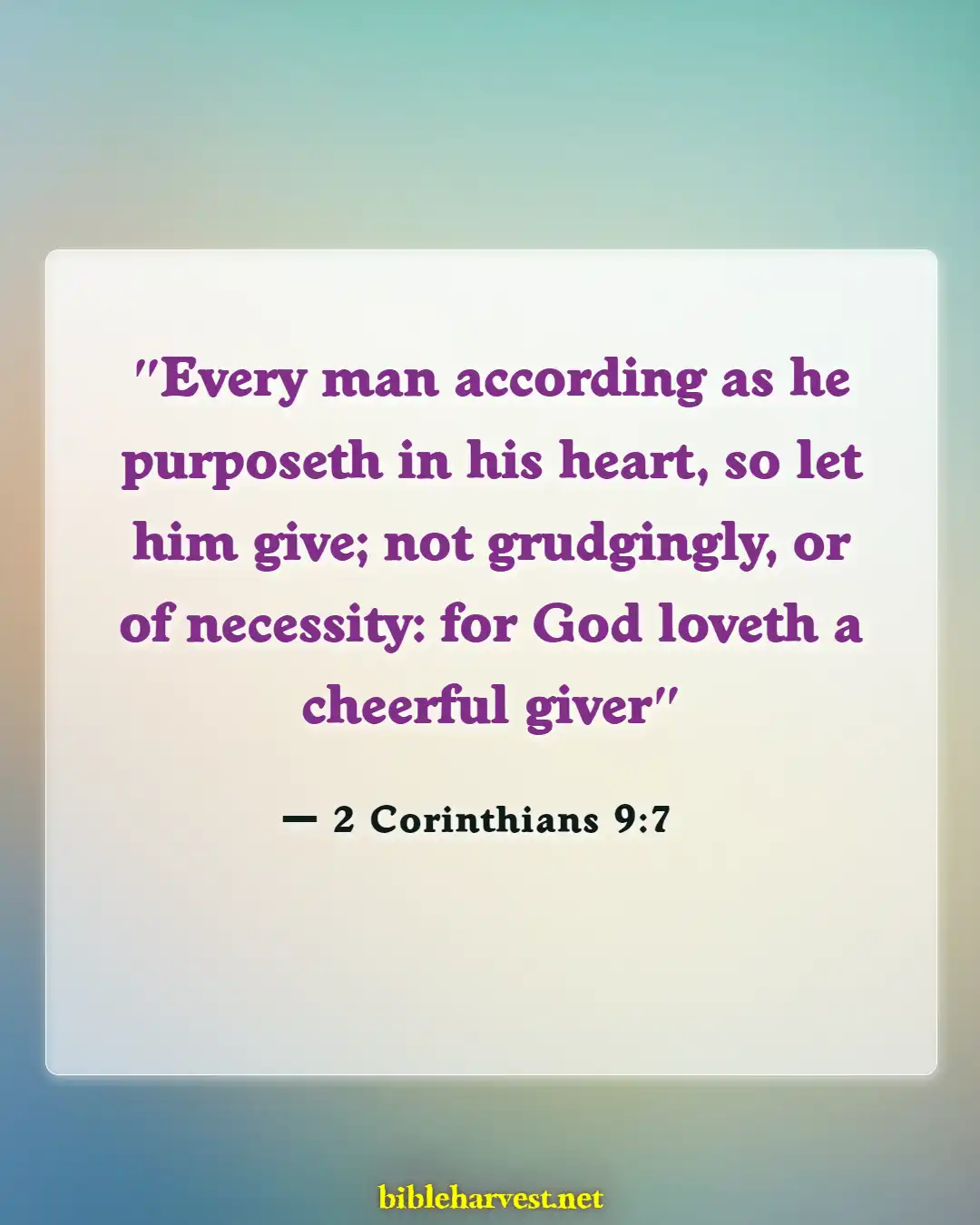 Bible Verses About Wealth And Prosperity (2 Corinthians 9:7)