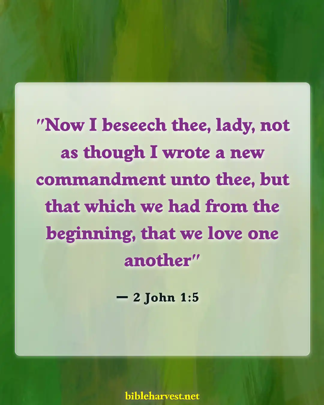 Bible Verses About Love Your Brothers And Sisters In Christ (2 John 1:5)