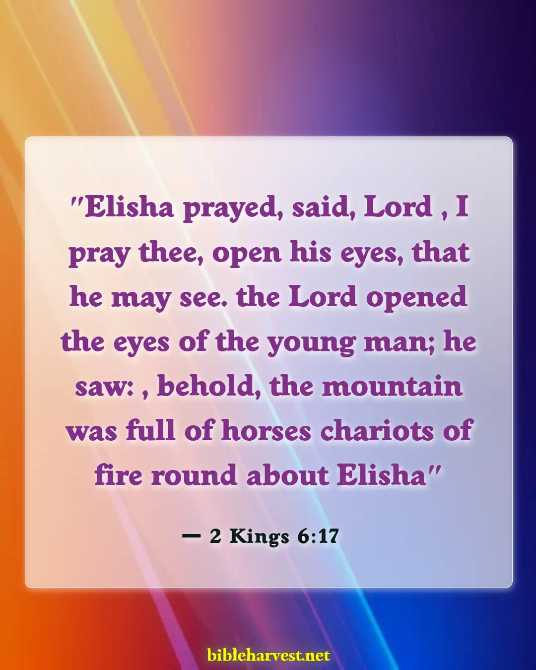 Bible Verses About God's Army (2 Kings 6:17)