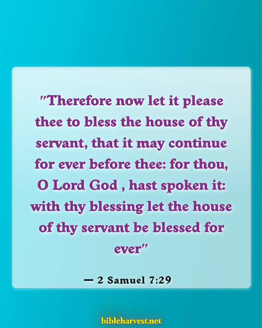 Bible Verses About Bless A New Home (2 Samuel 7:29)