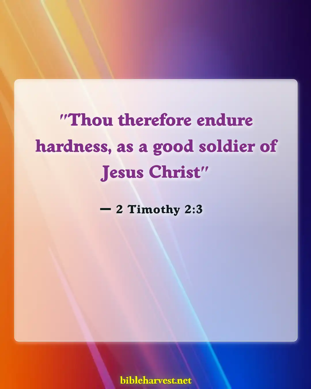 Bible Verses About Soldiers (2 Timothy 2:3)