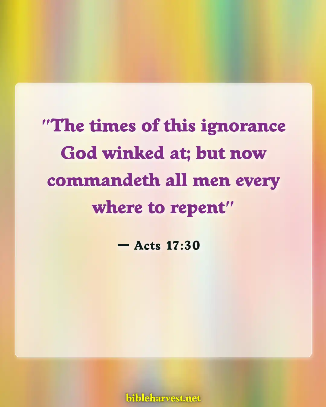 Bible Verses About Atheism (Acts 17:30)