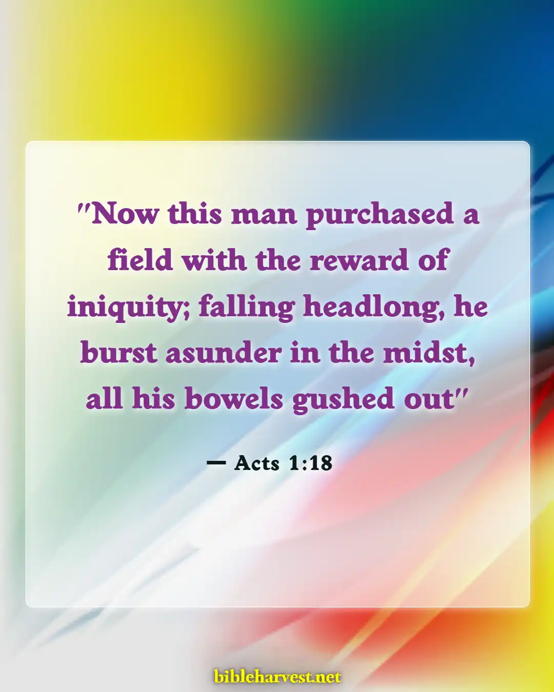 Bible Verses About Suicide (Acts 1:18)