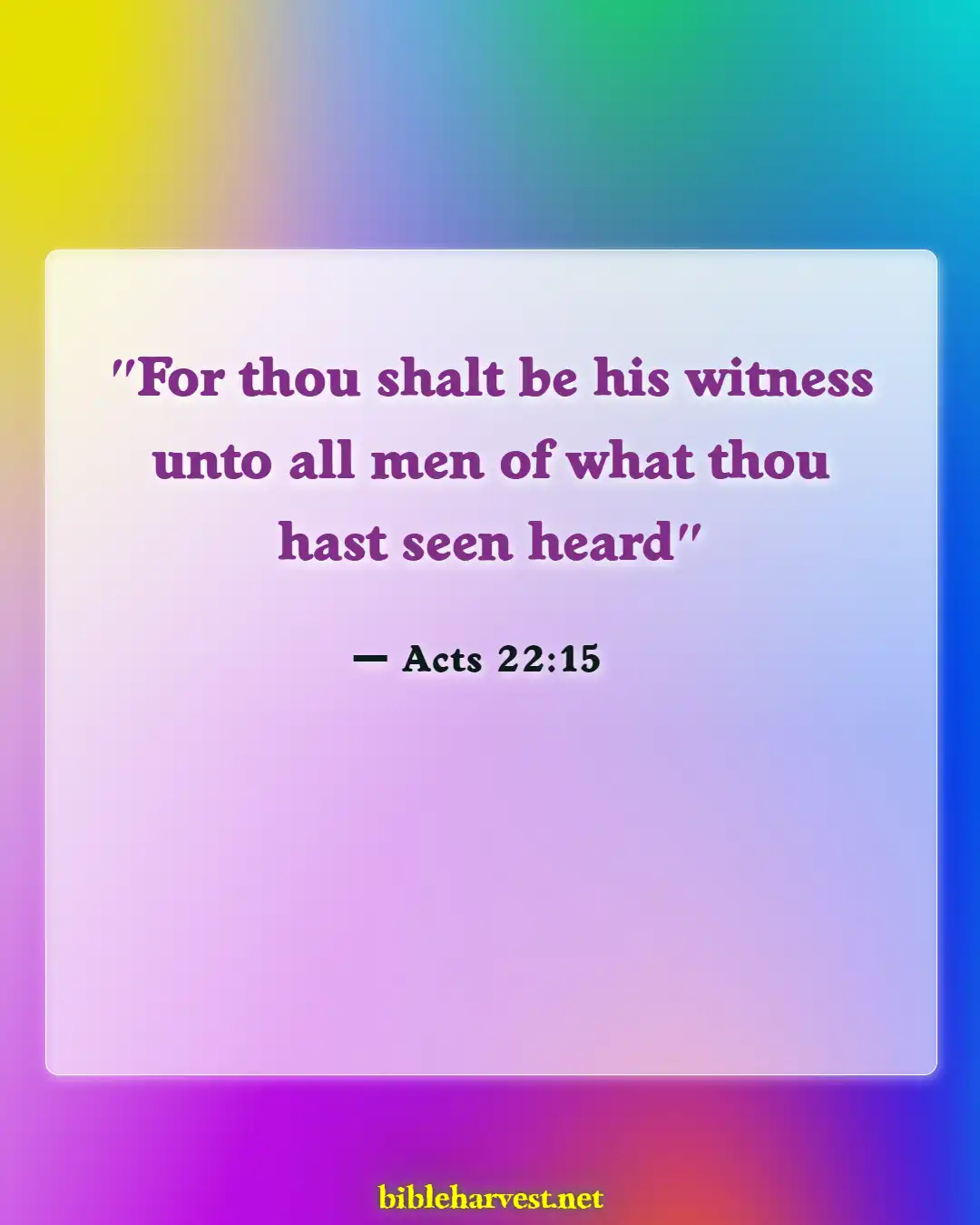 Bible Verses About Testimony (Acts 22:15)