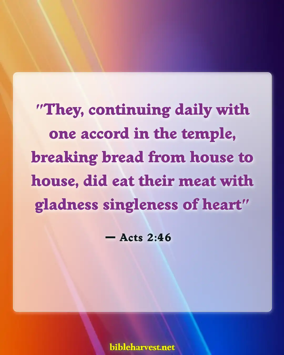 Bible Verses About Family (Acts 2:46)