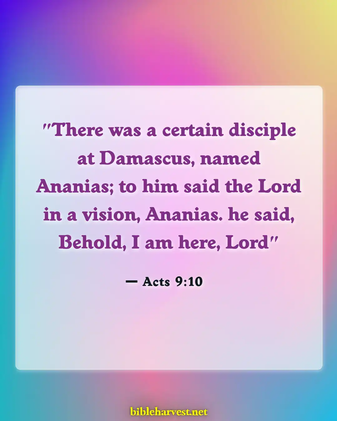 Bible Verses About Listening (Acts 9:10)