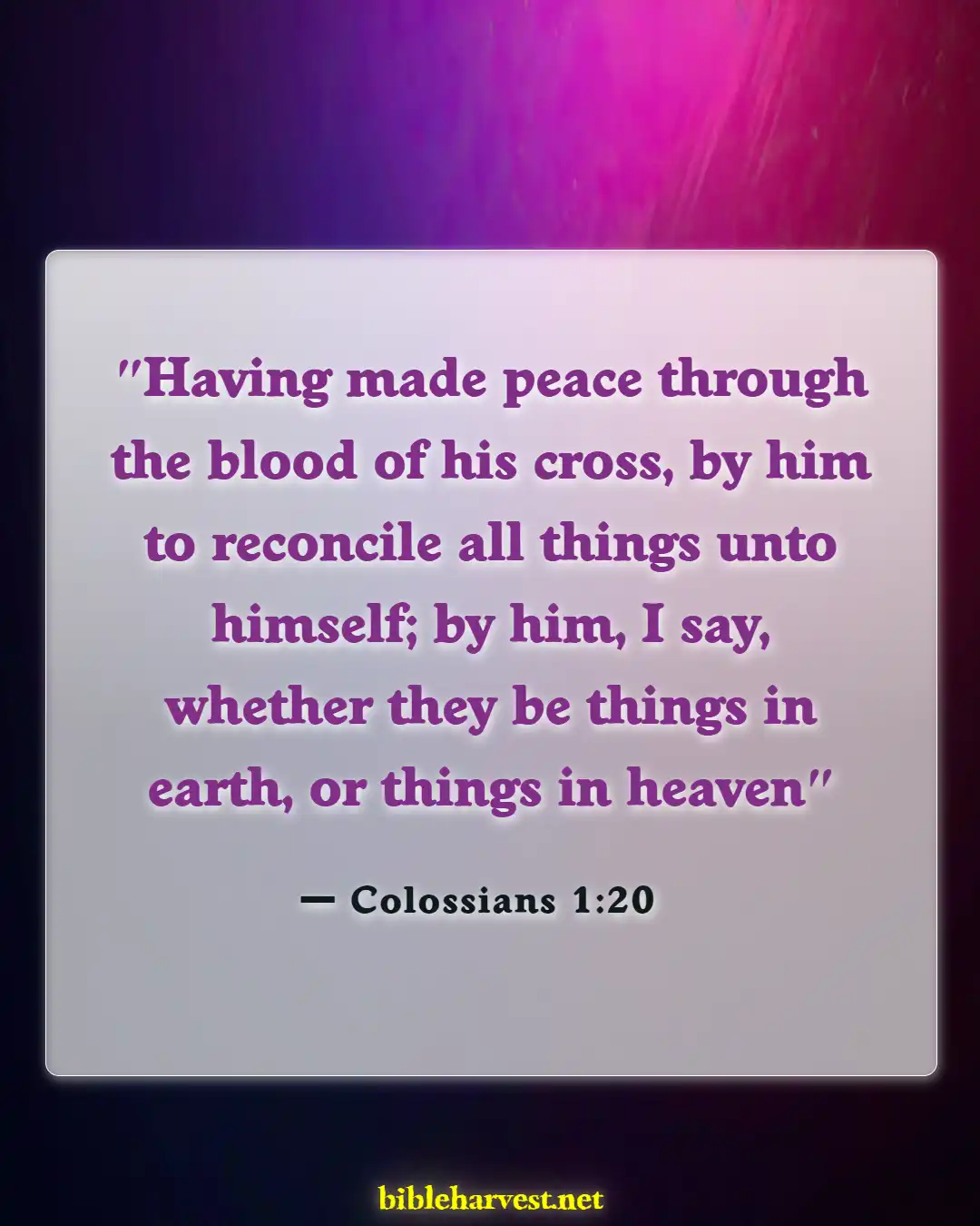 Bible Verses About Cross (Colossians 1:20)