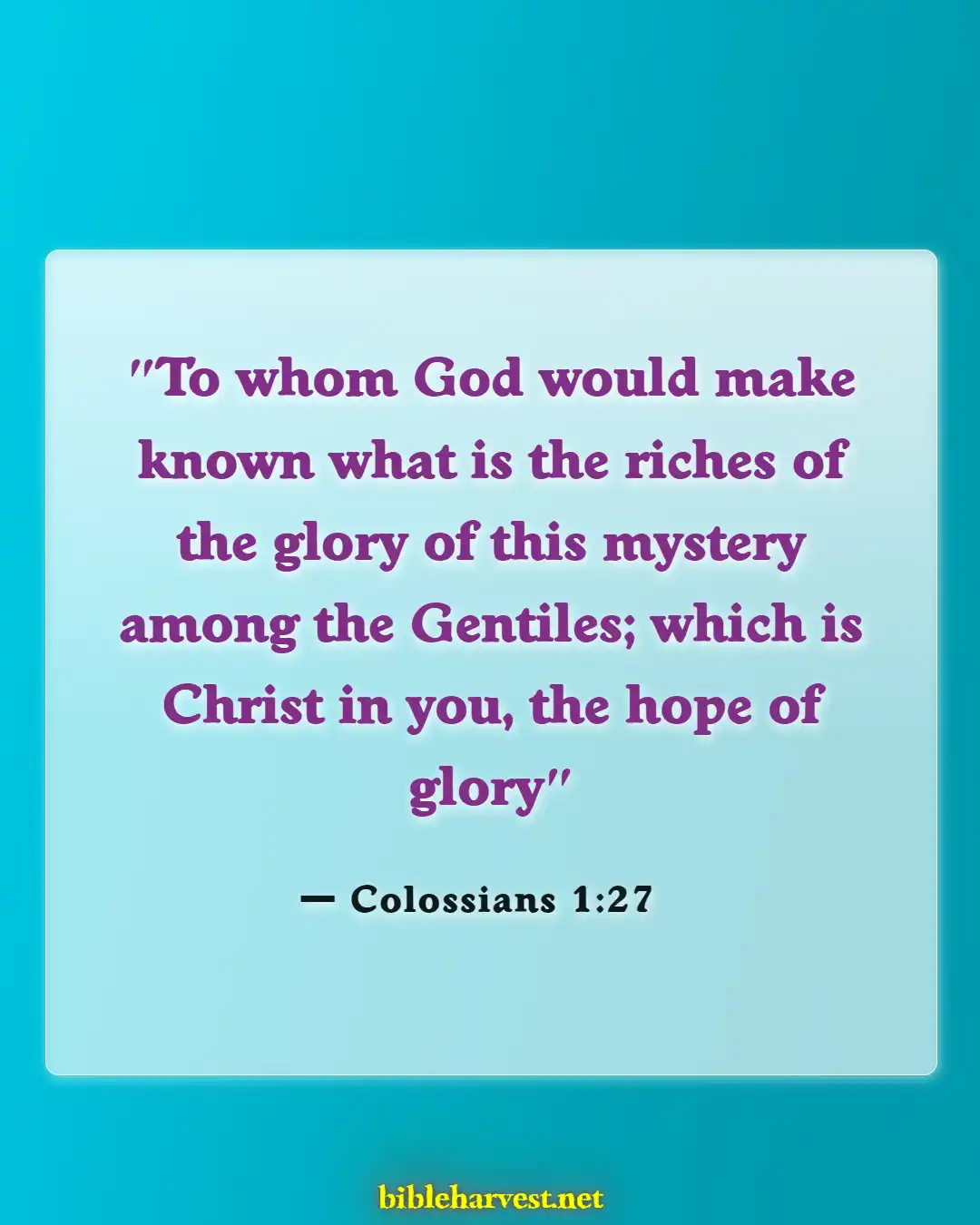 Bible Verses About Hope (Colossians 1:27)