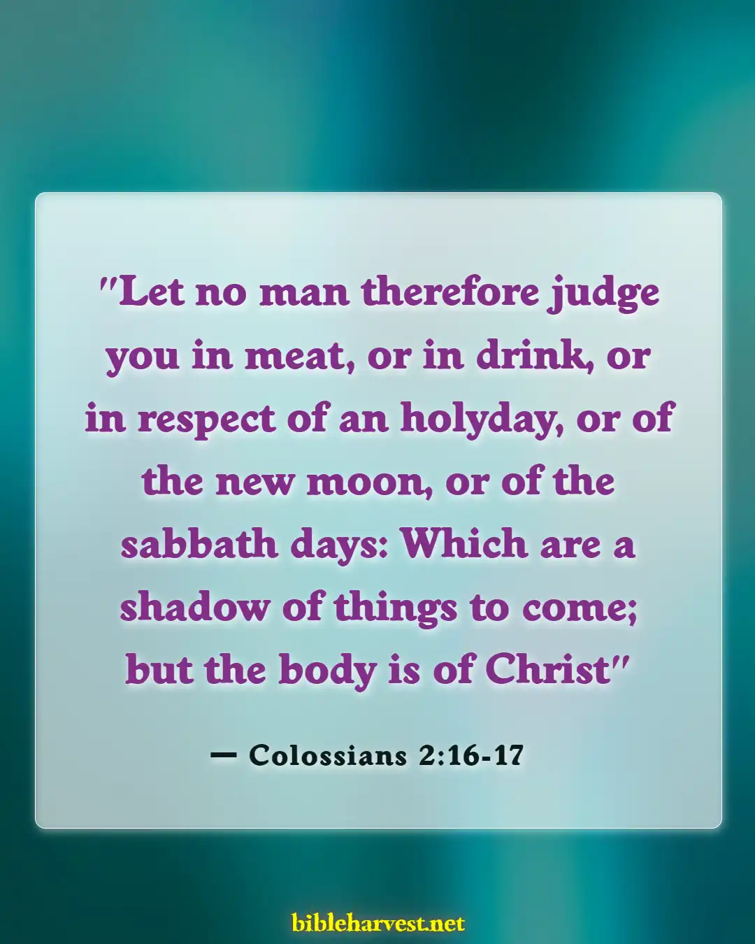 Bible Verses About No Religion Can Save You (Colossians 2:16-17)