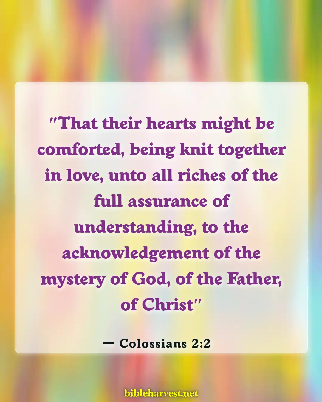 Bible Verses About Assurance Of Salvation (Colossians 2:2)