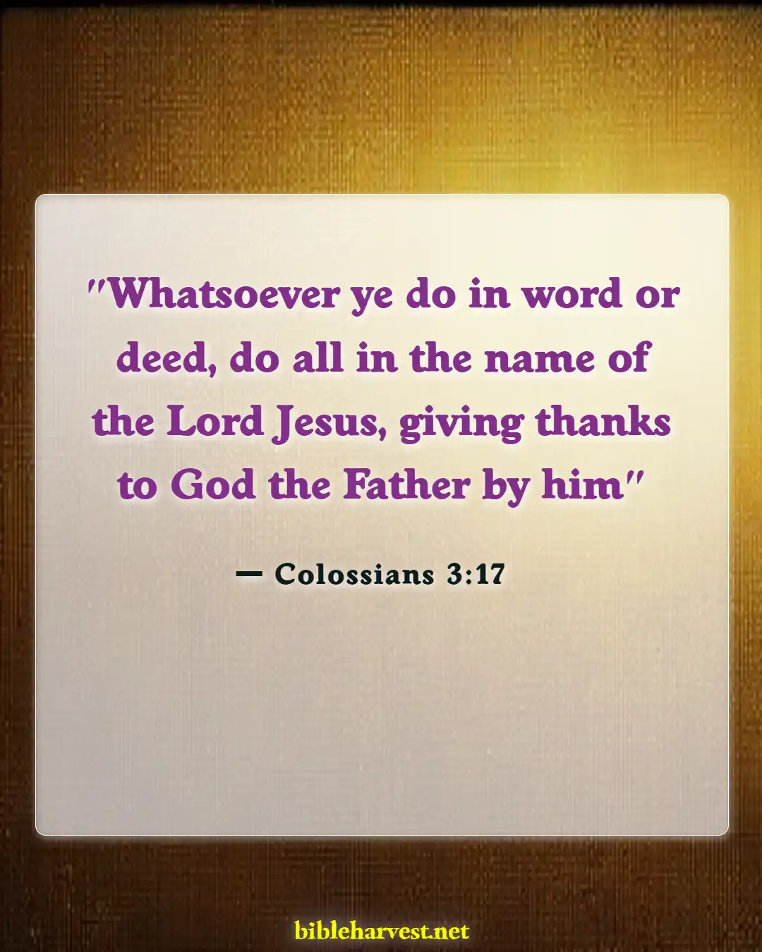 Bible Verses About Thankful For Trials (Colossians 3:17)